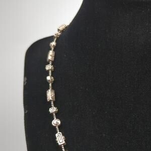 Vintage Fashion Necklace Napier goldtone Geometric station style